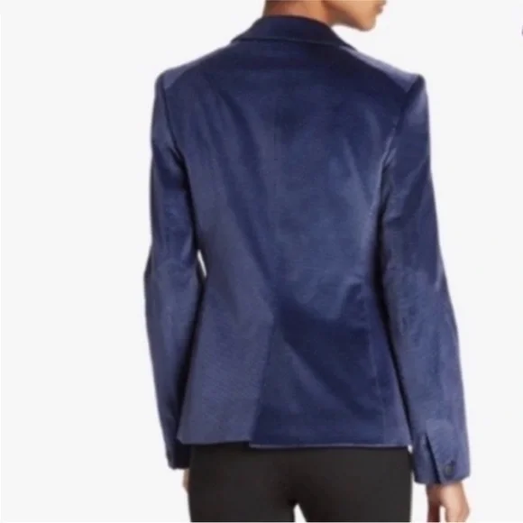 Rag & Bone Blazer Women’s Size 00 Velvet Print Lexi One Button Lined Career Glam - Picture 2 of 10